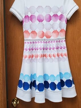 Ted Baker London Mylie Marina Mosaic Fit and Flare Dress Size 2 NWIT